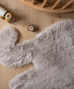 Tapis enfant moelleux Éléphant - Fluffy gris clair - overzicht sfeer