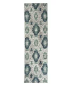 Tapis de balcon Aztek - Verano gris/menthe - overzicht boven