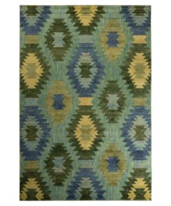 Tapis d'extérieur Aztek - Verano bleu/vert - overzicht boven