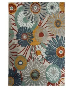 Tapis d'extérieur fleurs - Verano multicolore - overzicht boven