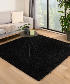 Tapis Carré - Shaggy Grand anthracite - sfeer