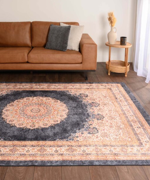 Tapis oriental lavable - Moderna anthracite - sfeer