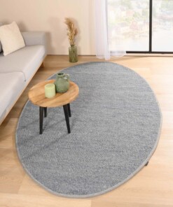 Tapis ovale en laine - Lett bleu acier - sfeer, thumbnail