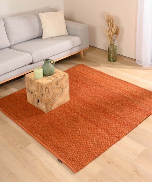 Tapis Carré en laine - Lett cognac - sfeer