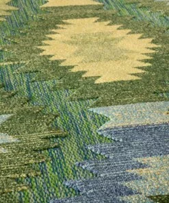 Tapis de balcon Aztek - Verano bleu/vert