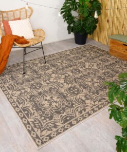 Tapis d'extérieur Sunny oriental - beige/noir - sfeer