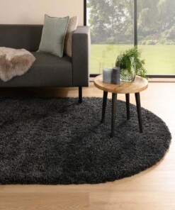 Tapis ovale poils longs - Cozy Shaggy anthracite - sfeer