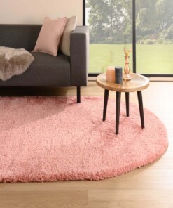 Tapis ovale poils longs - Cozy Shaggy rose - sfeer