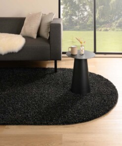 Tapis ovale poils longs - Shaggy Trend anthracite - sfeer