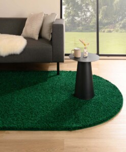 Tapis ovale poils longs - Shaggy Trend vert émeraude - sfeer, thumbnail