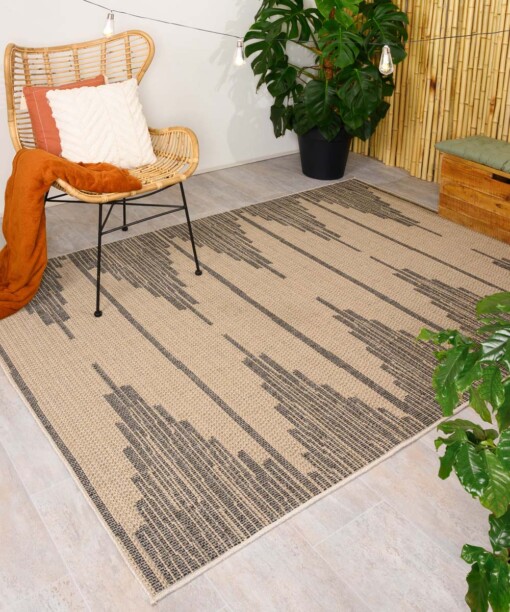 Tapis d'extérieur Sunny Grotto - beige/noir - sfeer