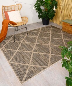 Tapis d'extérieur losange Sunny - beige - sfeer