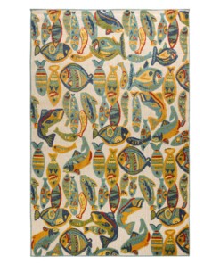 Tapis d'extérieur Poisson - Verano multicolore - overzicht boven