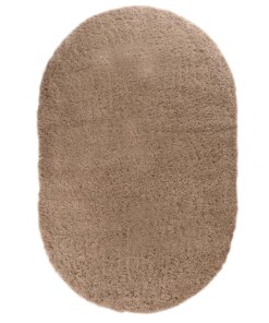 Tapis ovale poils longs - Cozy Shaggy beige - overzicht boven