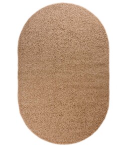 Tapis ovale poils longs - Shaggy Trend beige - overzicht boven