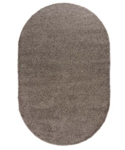 Tapis ovale poils longs - Shaggy Trend gris clair - overzicht boven