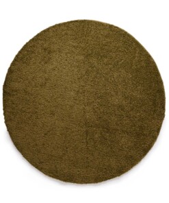 Tapis rond poils longs Shaggy Trend - vert olive - overzicht