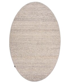 Tapis ovale en laine - Lett gris clair - overzicht