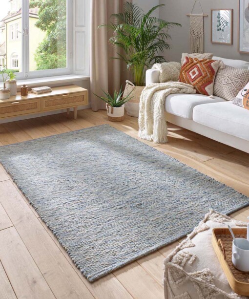 Tapis en laine - Kaia bleu clair