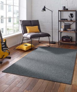 Tapis bouclé - Fleur anthracite - sfeer