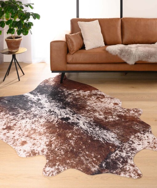 Tapis en peau de vache - Happy Cow Spots marron/blanc - sfeer