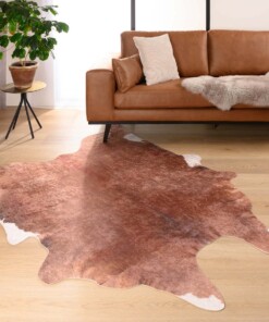 Tapis en peau de vache - Happy Cow marron/blanc - sfeer, thumbnail