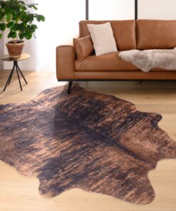 Tapis en peau de vache - Happy Cow marron foncé - sfeer