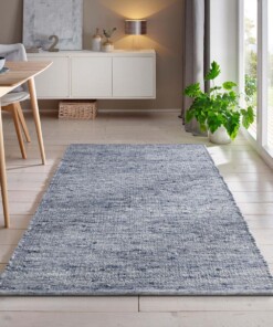 Tapis en laine - Bokn bleu