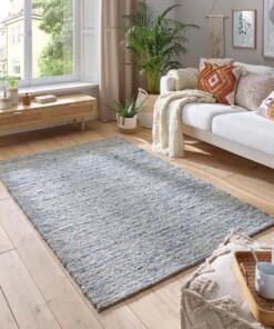 Tapis en laine - Lundr bleu