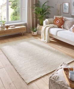 Tapis en laine - Lundr blanc