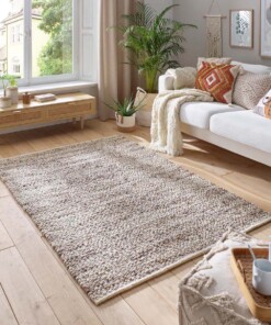 Tapis en laine - Ursule marron/gris