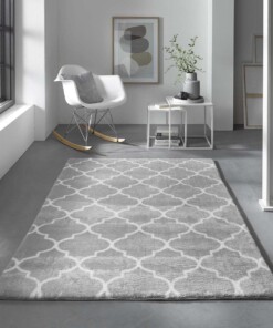 Tapis lavable - Trellis gris clair/blanc - sfeer