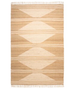 Tapis Kilim - Lana naturel/blanc - overzicht