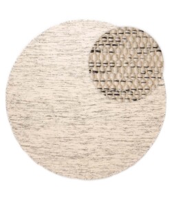 Tapis en laine Rond - Ulstein blanc/noir - overzicht