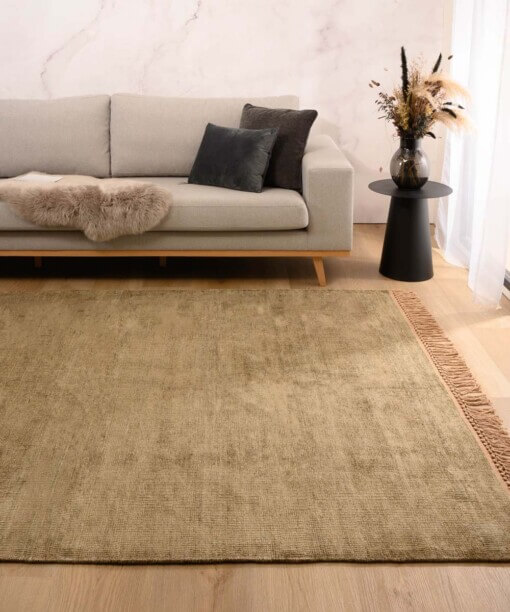 Tapis en viscose - Gem vert olive - sfeer