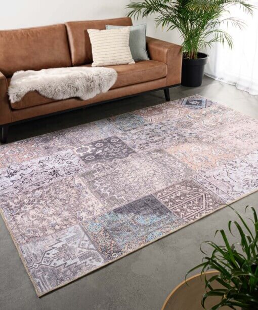 Tapis patchwork - Fade Dreamer beige - sfeer