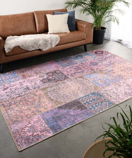 Tapis patchwork - Fade Dreamer violet - sfeer