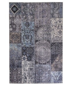 Tapis patchwork - Fade Dreamer noir/Multicolore - overzicht boven