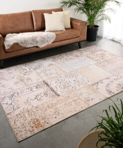 Tapis patchwork - Fade Heritage beige - sfeer