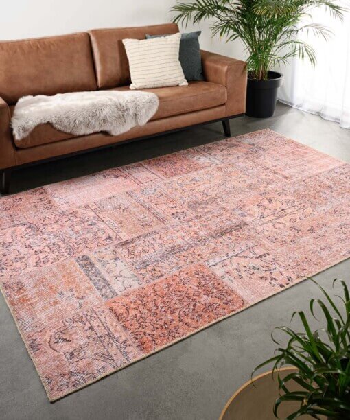 Tapis patchwork - Fade Heritage beige/terracota - sfeer