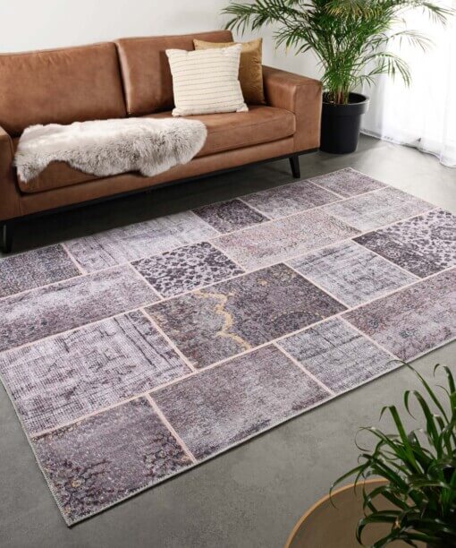 Tapis patchwork - Fade Heritage taupe - sfeer