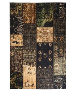 Tapis patchwork - Fade No.1 vert olive - overzicht boven