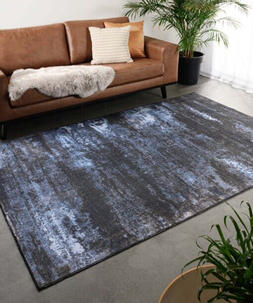 Tapis vintage - Fade Celestial bleu/noir - sfeer