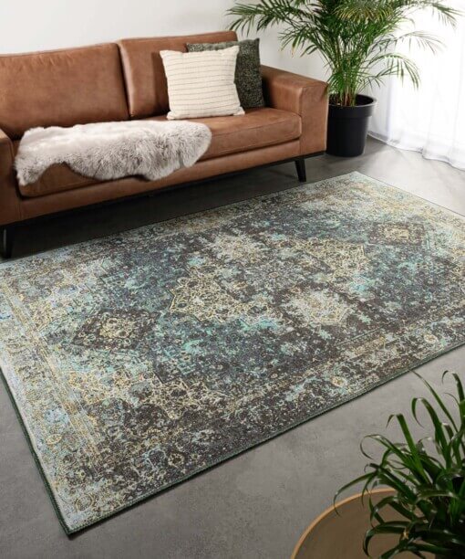 Tapis vintage - Fade No.2 vert - sfeer