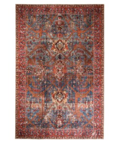 Tapis vintage - Fade Opulence rouge - overzicht boven