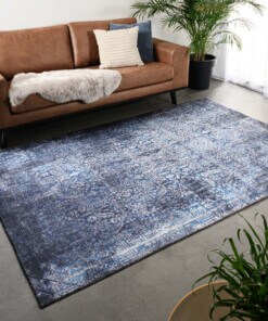 Tapis vintage - Fade Stellar bleu/argent - sfeer