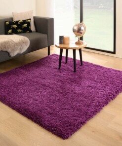 Tapis Carré poils longs - Cozy Shaggy violet