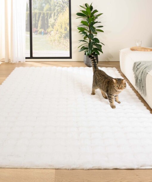 Tapis moelleux poils longs - Cloud blanc