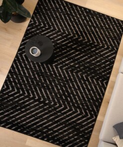 Tapis Zig zag - Bowie noir