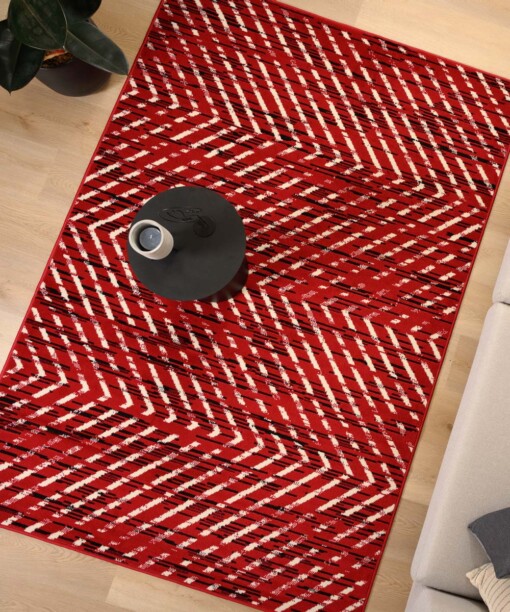 Tapis Zig zag - Bowie rouge